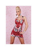 V Neck Lace Short Partywear Summer Dress Red