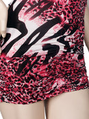 V Neck Lace Short Partywear Summer Dress Red