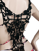 V Neck Lace Short Partywear Summer Dress Red