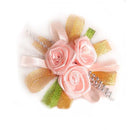 Bridal Wrist Corsage Elastic Band Bracelet Hand Flower Party Prom