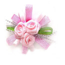 Bridal Wrist Corsage Elastic Band Bracelet Hand Flower Party Prom