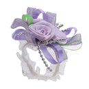 Bridal Wrist Corsage Elastic Band Bracelet Hand Flower Party Prom