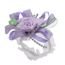 Bridal Wrist Corsage Elastic Band Bracelet Hand Flower Party Prom