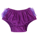 Baby Girl's Pure Cotton Ruffle Pants Bloomers Nappy Cover - S Purple