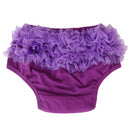 Baby Girl's Pure Cotton Ruffle Pants Bloomers Nappy Cover - S Purple