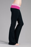 Women Girls Elastic Sports Running Yoga Fitness Gym Pants Black L