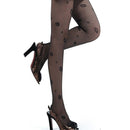 Comfortable Wear Good Elasticity Lip Print Charms Semi Transparent Pantyhose for Women Girls Fashion Clothing Accessory Black