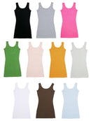 Women Girls Ladies Long Backless Tank Top Camisole Blue