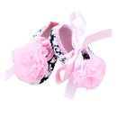 Toddler Infant Baby Girl Shoes Soft Soles Non-slip Pink Silk Ribbon Shoes for 0-6 Months