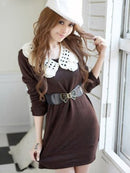 Women Girls Handmade Crochet Lace Detachable Collar Off-white