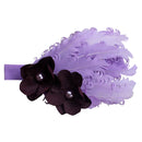 Fashionable Cute Feather Rhinestone Headband Headwear Hair Accessory Purple