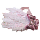 Fashionable Cute Feather Rhinestone Headband Headwear Hair Accessory Baby Pink