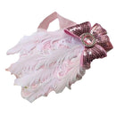 Fashionable Cute Feather Rhinestone Headband Headwear Hair Accessory Baby Pink