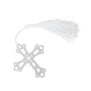 Cross Shaped Bookmark Label With Tassels Stationary Wedding Party Supplies Ceremony Gift Silver