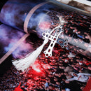 Cross Shaped Bookmark Label With Tassels Stationary Wedding Party Supplies Ceremony Gift Silver