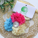 Fashionable Cute Chiffon Flower Headband Headwear Hair Accessory Party Props Blue Yellow Pink