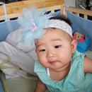Cute Fashionable Baby Toddler Flower Lace Headband Headwear Hair Accessory Light Blue