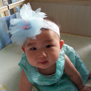 Cute Fashionable Baby Toddler Flower Lace Headband Headwear Hair Accessory Light Blue