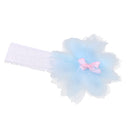 Cute Fashionable Baby Toddler Flower Lace Headband Headwear Hair Accessory Light Blue