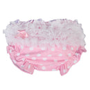 Lovely Baby Girl Ruffle Bloomers Pants Diaper Cover 0-2 years S Pink With Dots