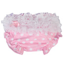 Lovely Baby Girl Ruffle Bloomers Pants Diaper Cover 0-2 years S Pink With Dots