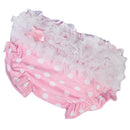 Lovely Baby Girl Ruffle Bloomers Pants Diaper Cover 0-2 years S Pink With Dots