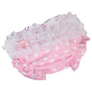 Lovely Baby Girl Ruffle Bloomers Pants Diaper Cover 0-2 years S Pink With Dots