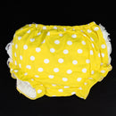 Lovely Baby Girl Ruffle Bloomers Pants Diaper Cover 0-2 years S Yellow With Dots
