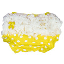 Lovely Baby Girl Ruffle Bloomers Pants Diaper Cover 0-2 years S Yellow With Dots