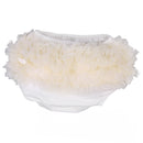Lovely Baby Girl Ruffle Bloomers Pants Diaper Cover 0-2 years S Creamy