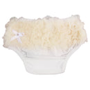 Lovely Baby Girl Ruffle Bloomers Pants Diaper Cover 0-2 years S Creamy