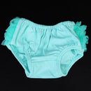 Lovely Baby Girl Ruffle Bloomers Pants Diaper Cover 0-2 years S Aqua Green