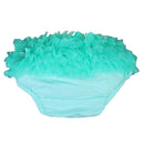 Lovely Baby Girl Ruffle Bloomers Pants Diaper Cover 0-2 years S Aqua Green