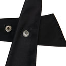 Fashion Elegant Pure Color Korean Style Unisex Cross Bow Tie Black