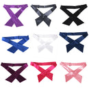 Fashion Elegant Pure Color Korean Style Unisex Cross Bow Tie Dark Purple
