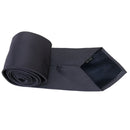 Men's Tie Classic Jacquard Woven Fine Grids Necktie Dark Grey 10cm