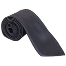 Men's Tie Classic Jacquard Woven Fine Grids Necktie Dark Grey 10cm