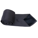 Men's Tie Classic Jacquard Woven Fine Grids Necktie Dark Grey 10cm