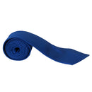 Classic Solid Color Jacquard Woven Fine Grids Men's Tie Necktie Royal Blue 10cm