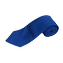 Classic Solid Color Jacquard Woven Fine Grids Men's Tie Necktie Royal Blue 10cm