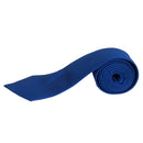 Classic Solid Color Jacquard Woven Fine Grids Men's Tie Necktie Royal Blue 10cm