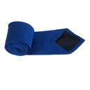 Classic Solid Color Jacquard Woven Fine Grids Men's Tie Necktie Royal Blue 10cm