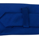 Classic Solid Color Jacquard Woven Fine Grids Men's Tie Necktie Royal Blue 10cm