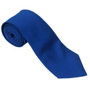 Classic Solid Color Jacquard Woven Fine Grids Men's Tie Necktie Royal Blue 10cm
