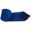 Classic Solid Color Jacquard Woven Fine Grids Men's Tie Necktie Royal Blue 10cm