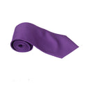 Classic Pure Color 10cm Jacquard Woven Fine Grids Men's Tie Necktie Purple New