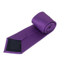 Classic Pure Color 10cm Jacquard Woven Fine Grids Men's Tie Necktie Purple New