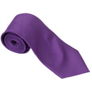 Classic Pure Color 10cm Jacquard Woven Fine Grids Men's Tie Necktie Purple New