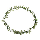 Women Girls Ladies Cute Elegant Head Wreath Floral Crown Garland Headband Headwear Headpiece White + Green