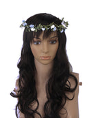 Women Girls Ladies Cute Elegant Head Wreath Floral Crown Garland Headband Headwear Headpiece White + Green